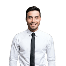 Image of young man in business shirt and tie